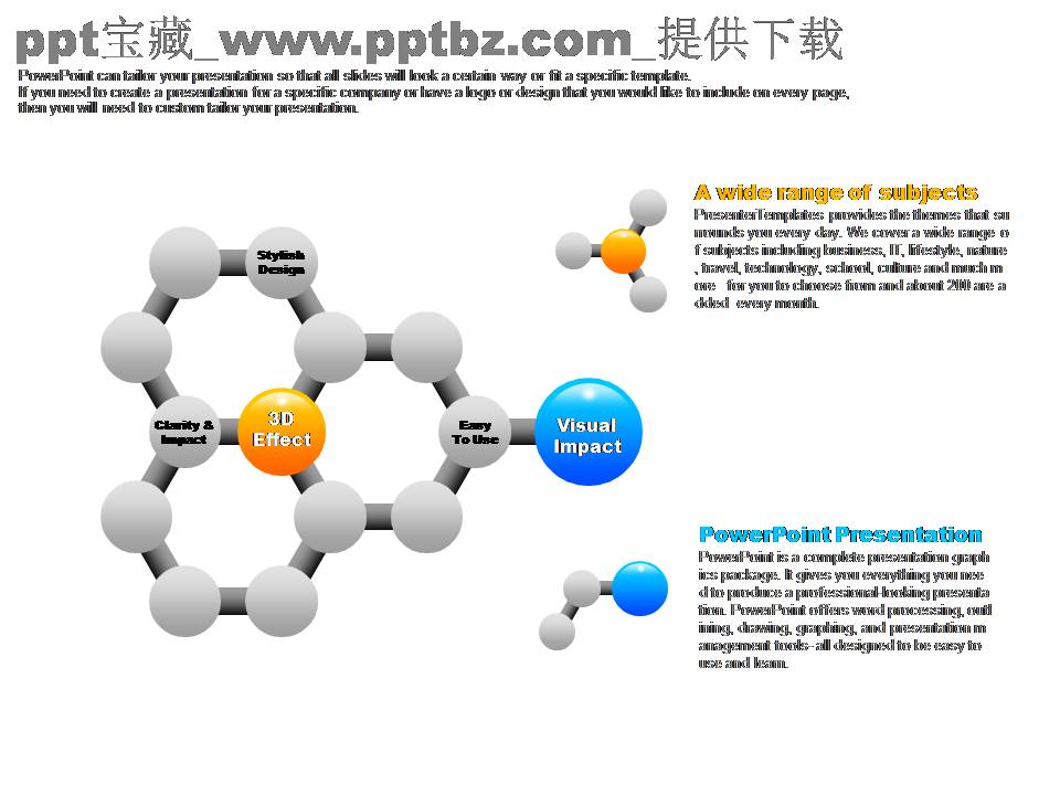 医学分子结构PPT图表