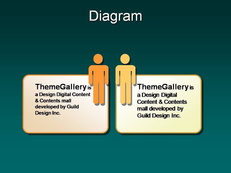 人物图标文本框PPT图表模板