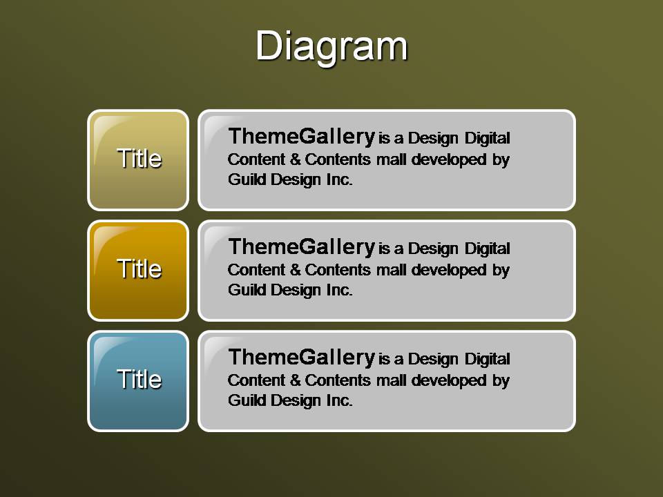 彩色质感文本框PPT图表
