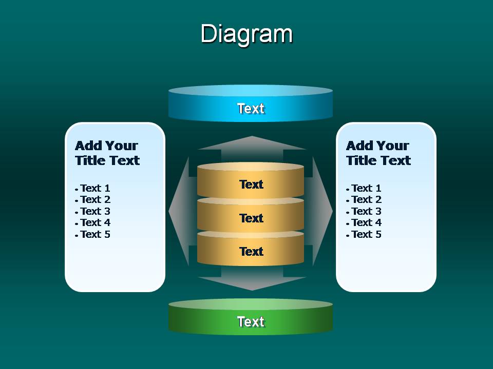 四方向标题PPT图表