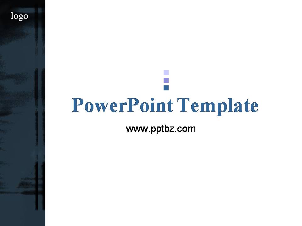 蓝白简约PPT图表模板