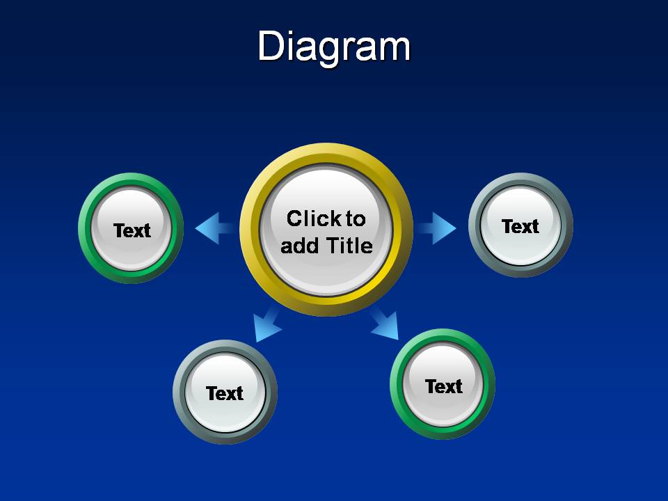 圆形按钮辐射图表模板
