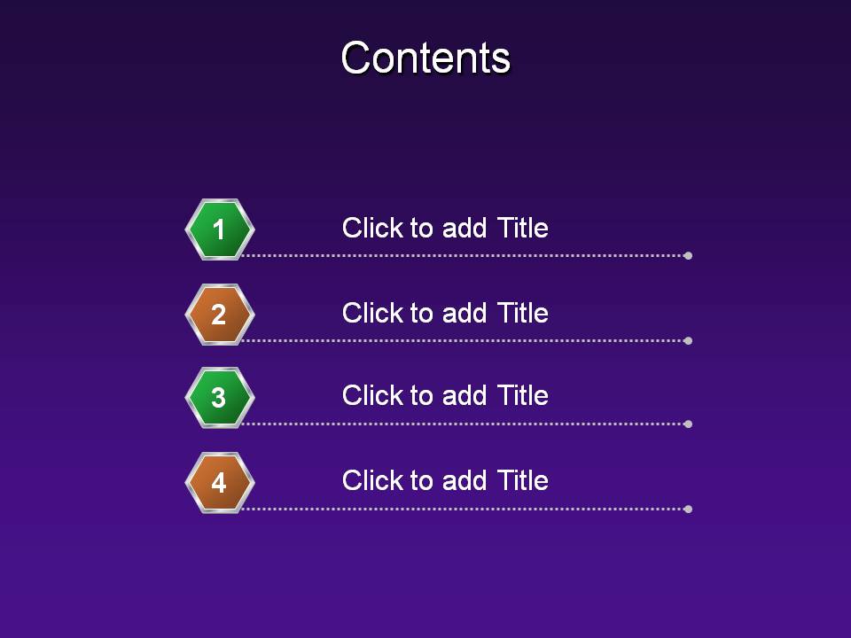 彩色六边形风格PPT图表