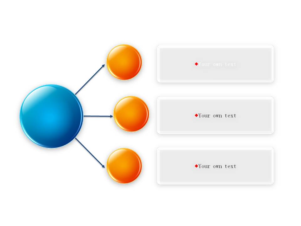 总分关系图表PPT素材