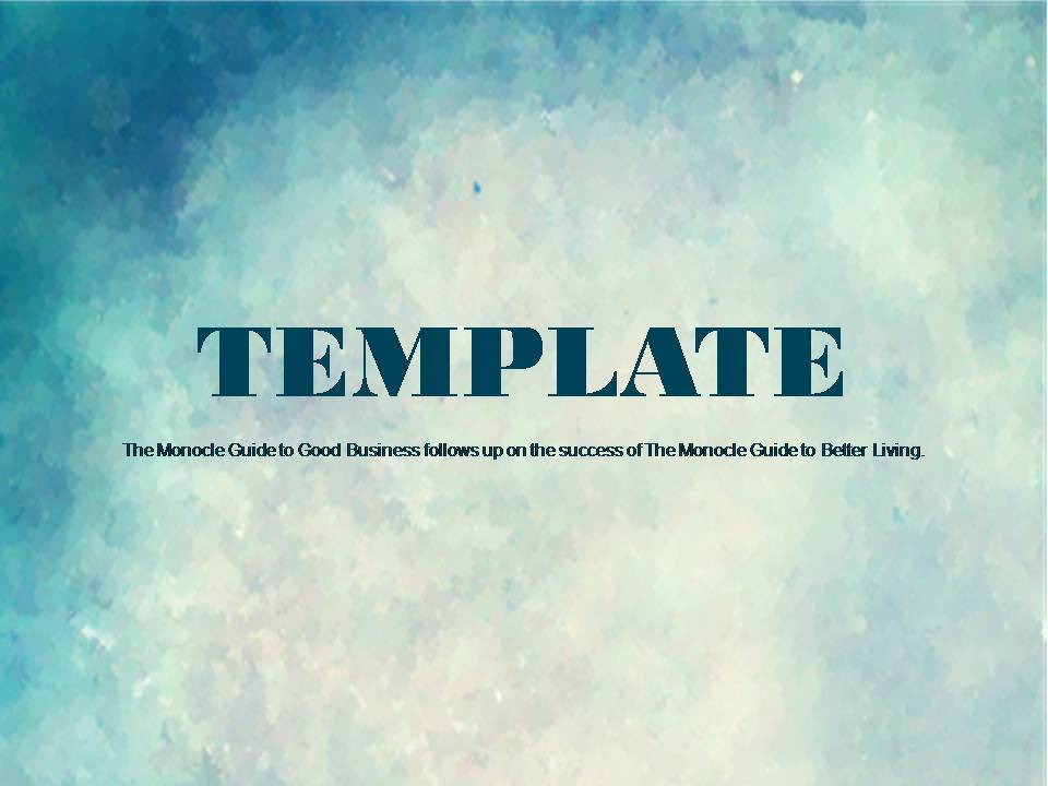 精美水彩效果创意图表表格PPT模板