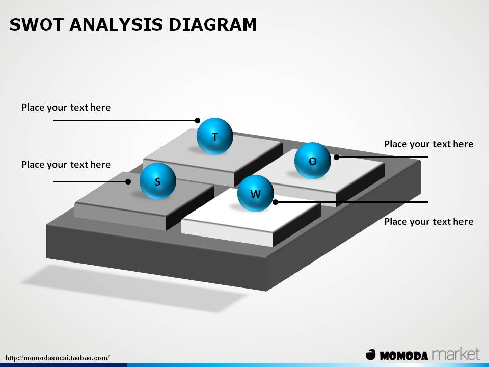 蓝黑灰三色国外精美PPT图表模板