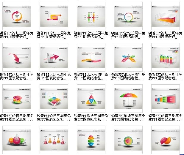 50套锐普PPT精美PPT图表打包下载