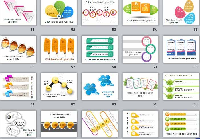 国外精美创意PPT图表5套合集