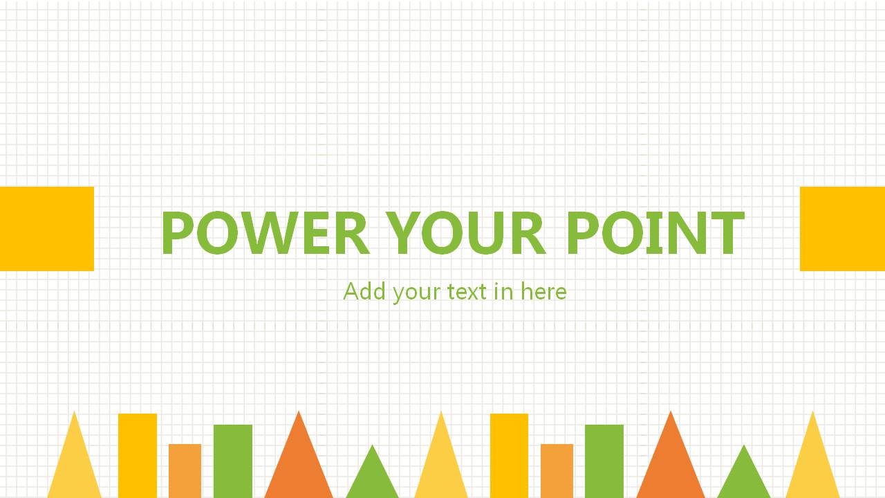 简约多彩时尚的灰格子背景图表PPT模板