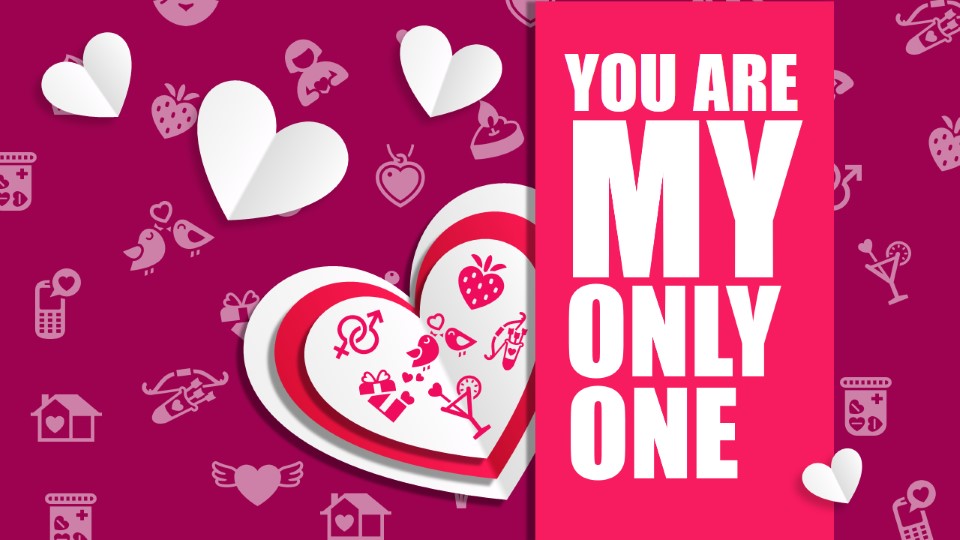 微立体元素爱心设计ppt教程