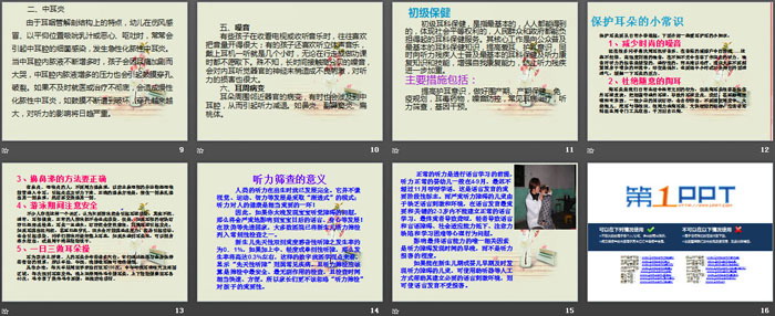 《爱护耳朵，健康听力》PPT