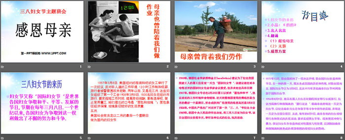 《感恩母亲》PPT下载