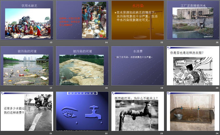《节约每一滴水》PPT