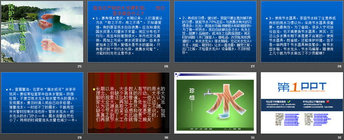 《节约每一滴水》PPT
