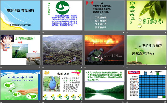 《节水行动 与我同行》PPT