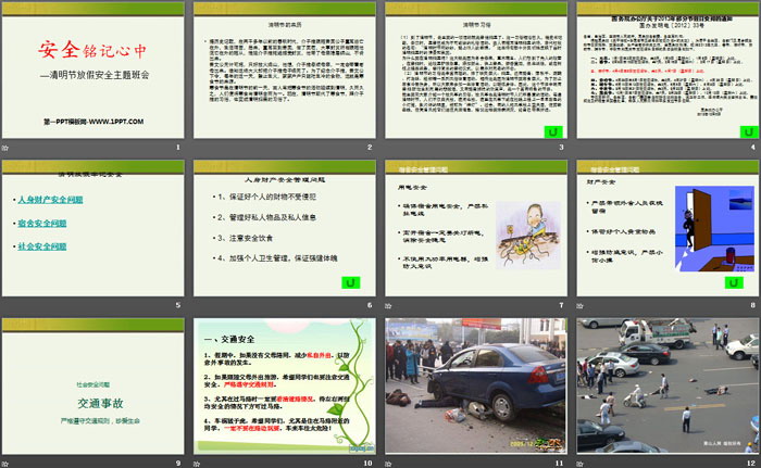 《安全铭记心中》PPT