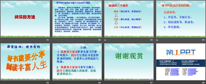 《我爱读书》PPT