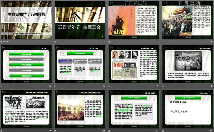 《生命韧如竹,五四怀想》PPT