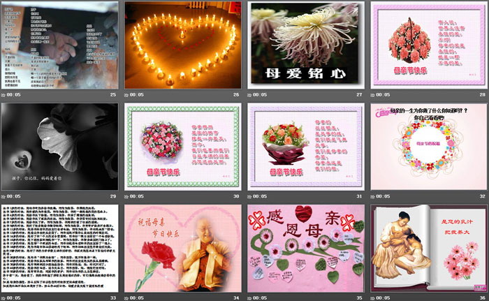 《母亲节主题班会》PPT