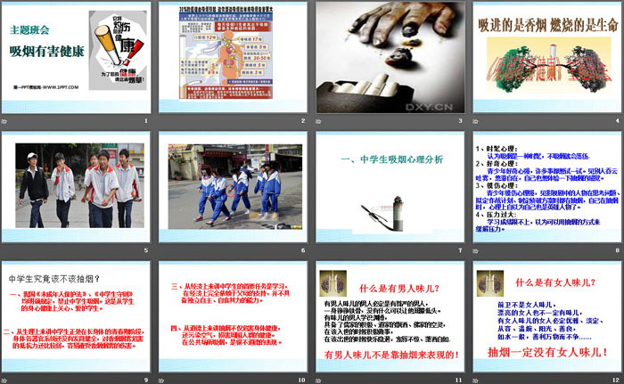 《吸烟有害健康》PPT