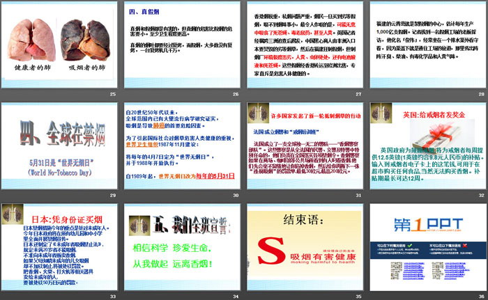 《吸烟有害健康》PPT