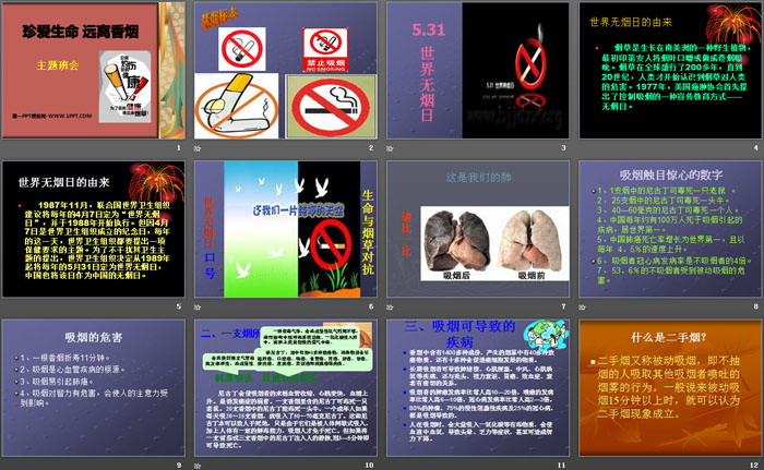 《珍爱生命 远离香烟》PPT