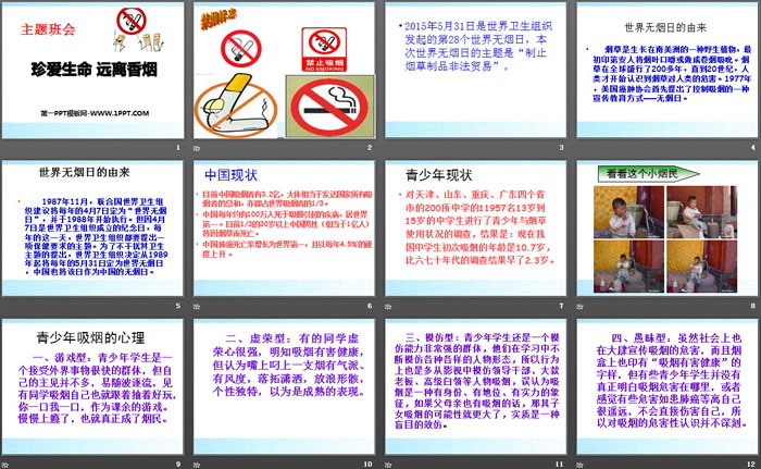 《珍爱生命 远离香烟》PPT下载