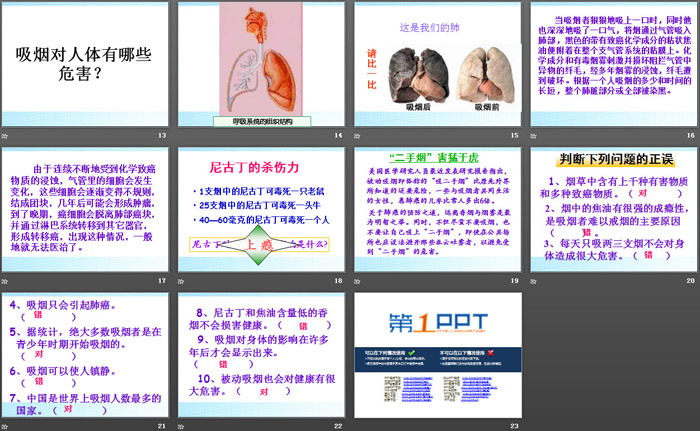 《珍爱生命 远离香烟》PPT下载