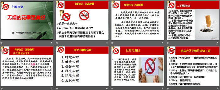 《无烟的花季更美好》PPT