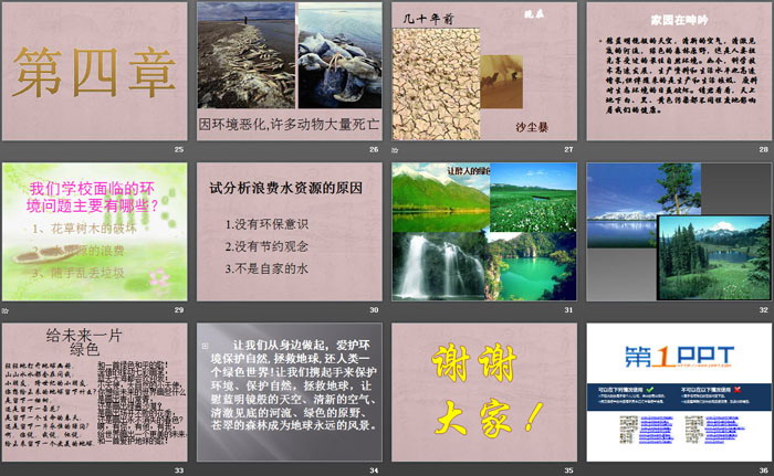 《保护地球母亲 进化校园环境》PPT