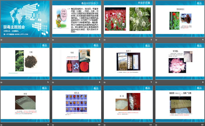 《禁毒主题班会》PPT