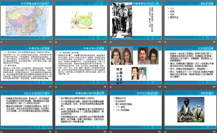 《禁毒主题班会》PPT