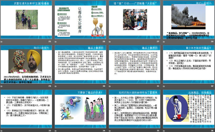 《禁毒主题班会》PPT