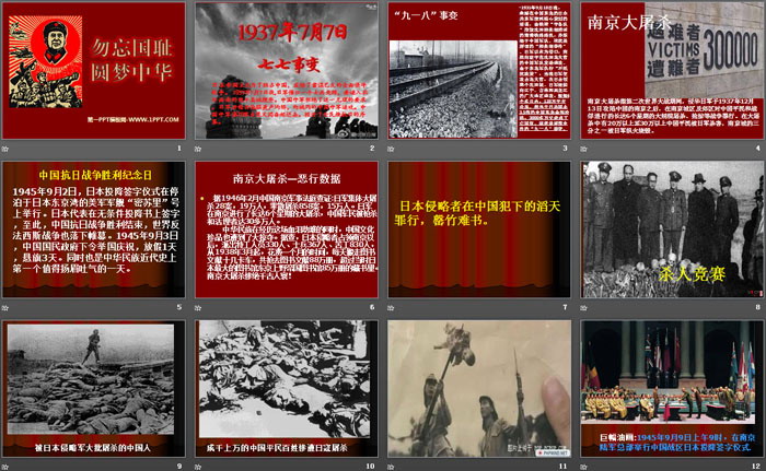 《勿忘国耻 圆梦中华》PPT