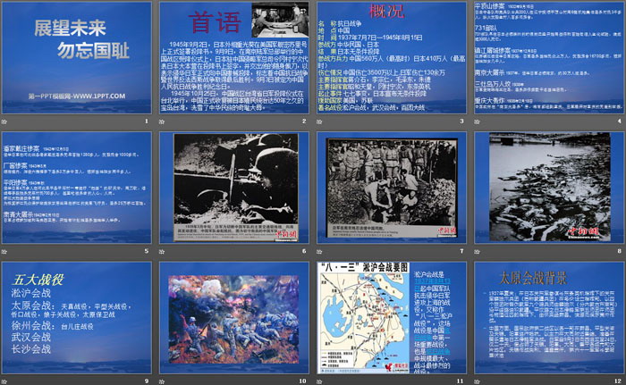 《展望未来 勿忘国耻》PPT