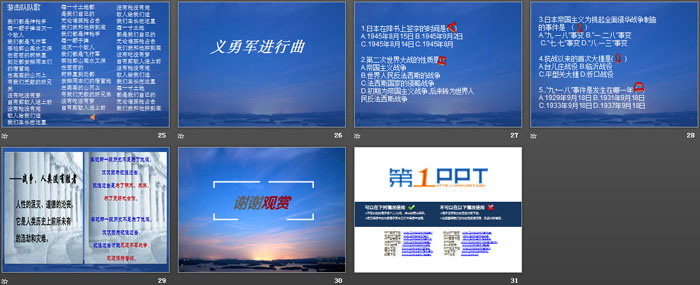 《展望未来 勿忘国耻》PPT