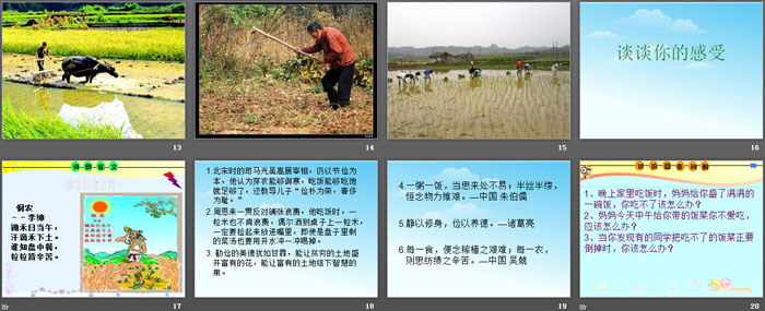 《爱惜粮食 节约粮食》PPT