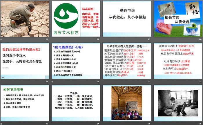 《勤俭节约 从我做起》PPT