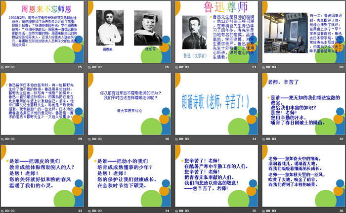 《感恩父母·老师》PPT