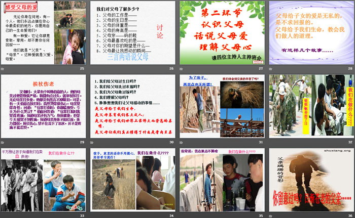 《感恩父母》PPT