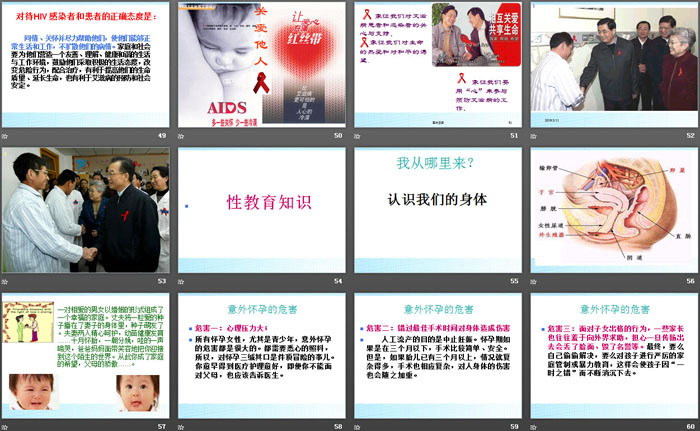 《预防艾滋及性教育》PPT
