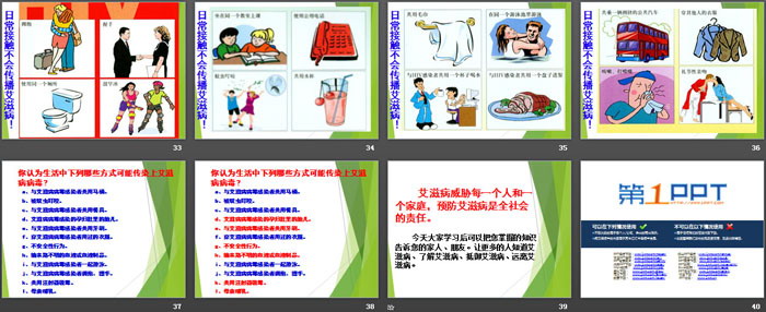 《预防艾滋病，你我同参与》PPT