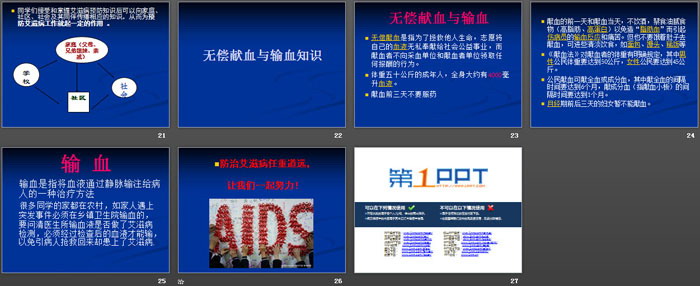 《防艾滋病主题班会》PPT
