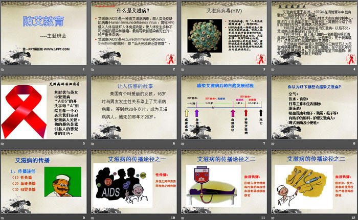 《防艾教育》PPT