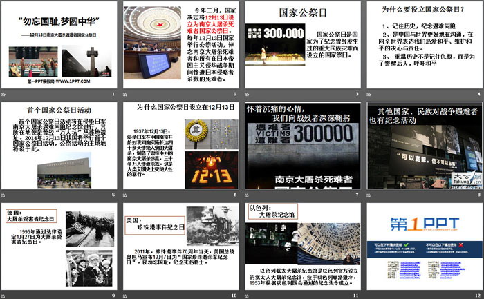 《勿忘国耻,梦圆中华》PPT
