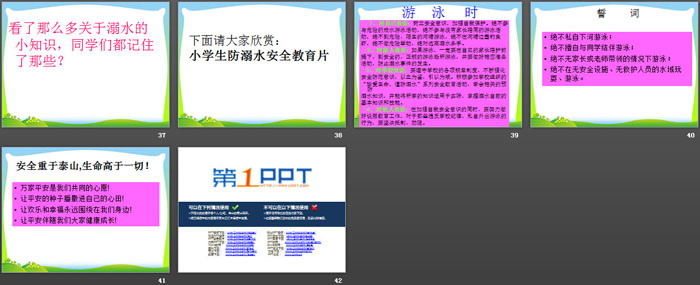 《珍爱生命,谨防溺水》PPT