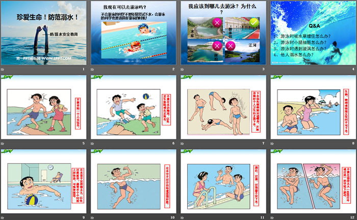 《珍爱生命!防范溺水!》PPT