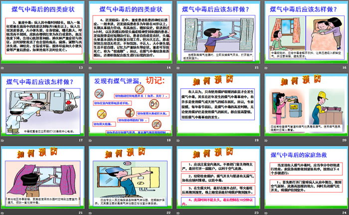 《冬季煤气中毒的预防与处理》PPT