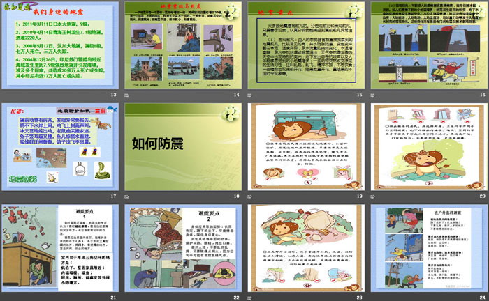 《地震安全知识主题班会》PPT