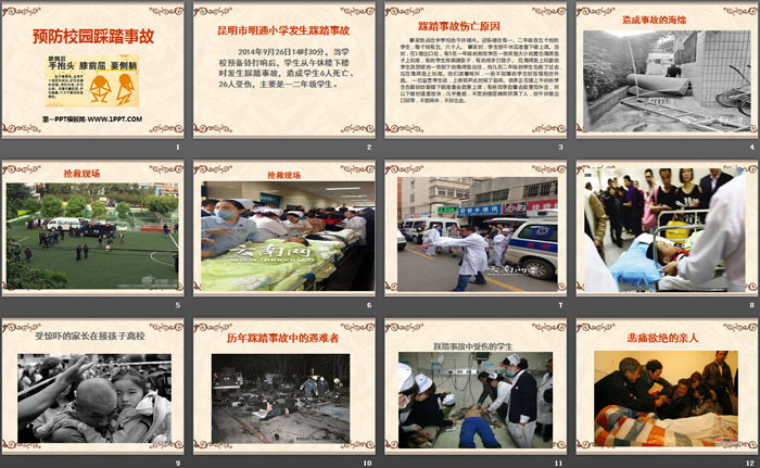 《预防校园踩踏事故》PPT